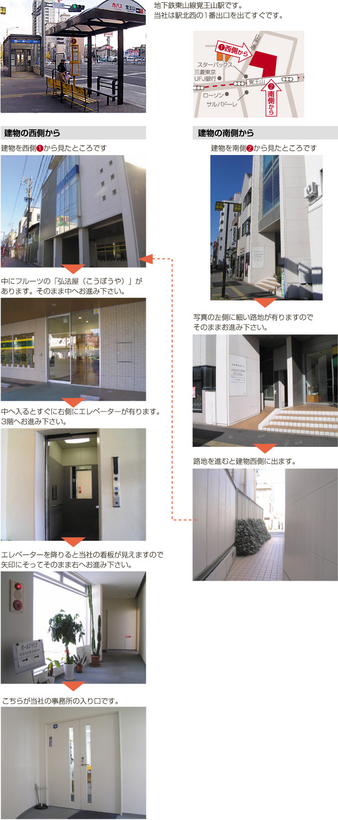 駅からの道のり